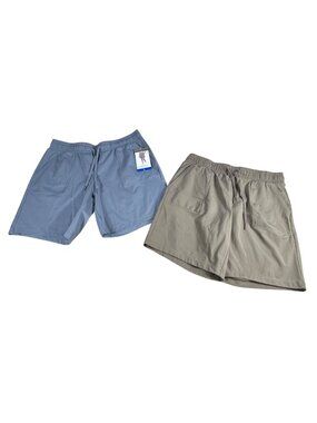 Bermuda Shorts By Mondetta Active Shorts 2 PAIRS Size L Gray Beige Elastic Waist